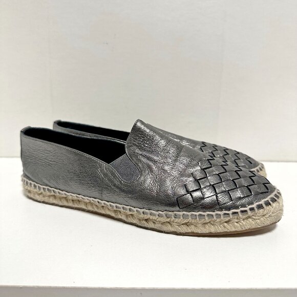 Bottega Veneta Gala Metallic Leather Espadrilles - Picture 2 of 10
